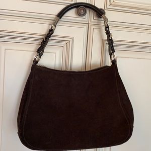 Authentic Suede Prada Handbag